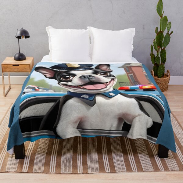 Item preview, Fearless Crime Fighting Police Boston Terriers designed and sold by Hall-O-Gram.