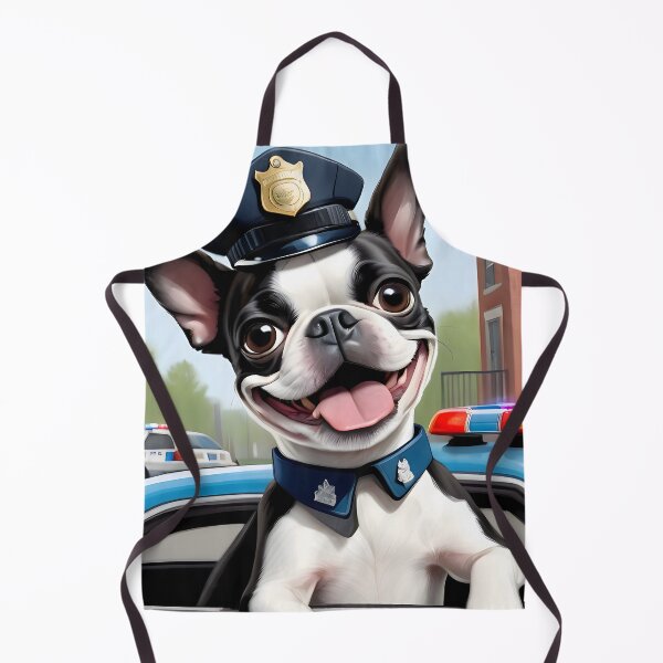 Item preview, Fearless Crime Fighting Police Boston Terriers designed and sold by Hall-O-Gram.