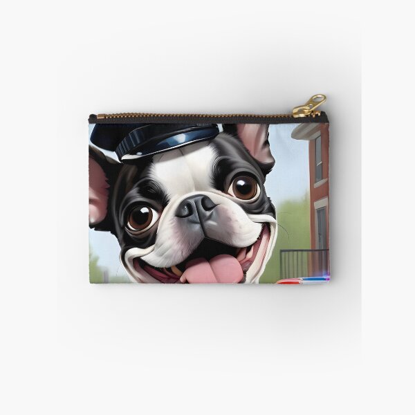 Item preview, Fearless Crime Fighting Police Boston Terriers designed and sold by Hall-O-Gram.