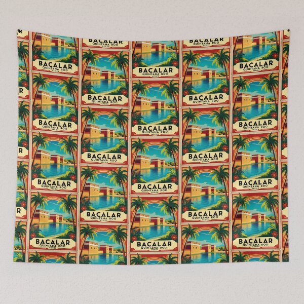 Item preview, Bacalar Quintana Roo Mexico Magic Town Vintage Travel Tourism designed and sold by TravelersGems.