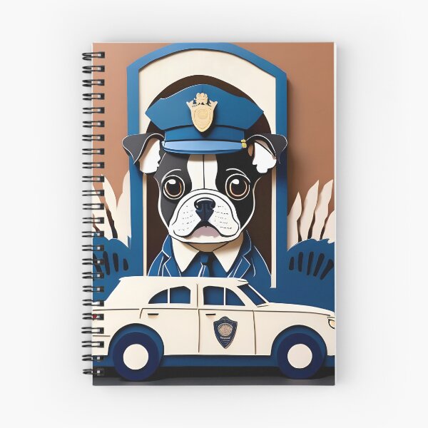 Item preview, Fearless Crime Fighting Police Boston Terriers designed and sold by Hall-O-Gram.