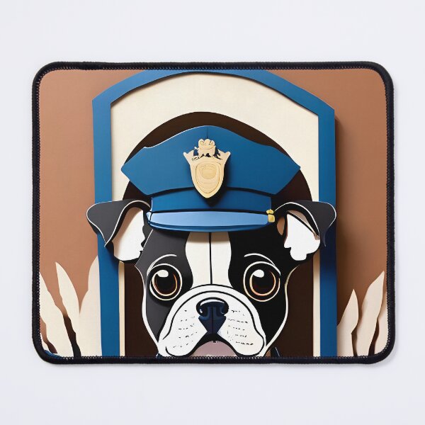 Item preview, Fearless Crime Fighting Police Boston Terriers designed and sold by Hall-O-Gram.