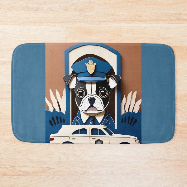 Item preview, Fearless Crime Fighting Police Boston Terriers designed and sold by Hall-O-Gram.