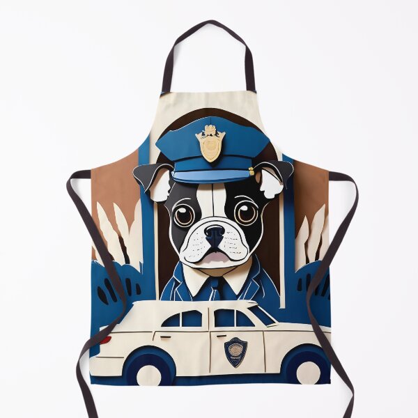 Item preview, Fearless Crime Fighting Police Boston Terriers designed and sold by Hall-O-Gram.