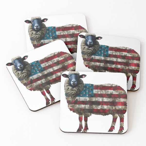 Item preview, Sheep with national flag pattern. designed and sold by Amorndetch.