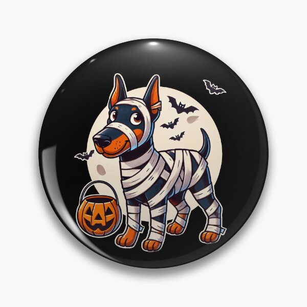 Artikelvorschau, Dobermann Halloween Mumie Niedliche Dobermann Kinder entworfen und verkauft von BlueBerry-Pengu.