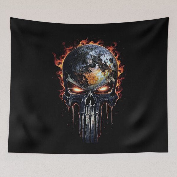 Item preview, Unleash Your Inner Warrior with the Eclipse Punisher Skull Apparel designed and sold by Fantasy-Art.nl.