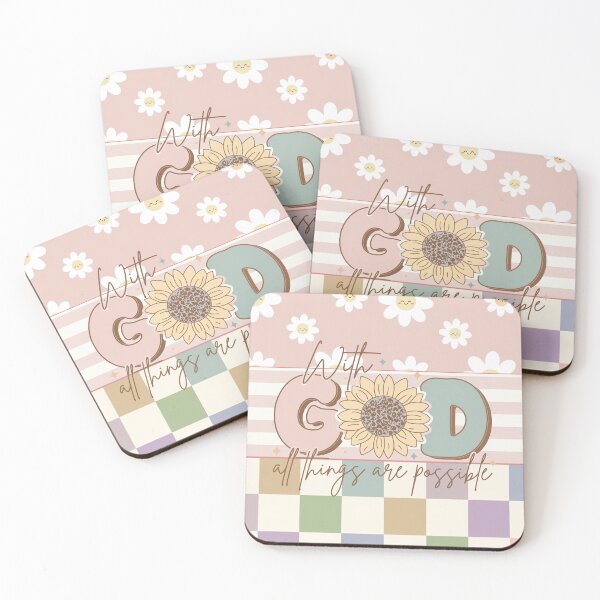Item preview, Retro pattern with Christian inspirational quote, all things are possible designed and sold by Inktown.