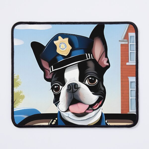 Item preview, Fearless Crime Fighting Police Boston Terriers designed and sold by Hall-O-Gram.