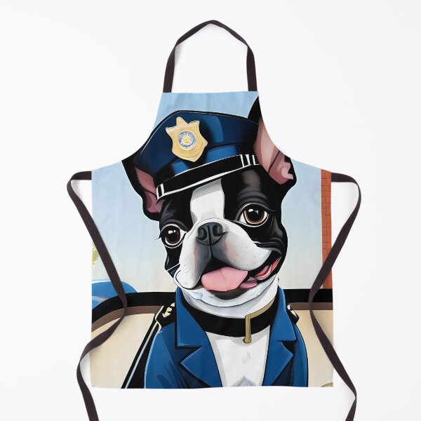 Item preview, Fearless Crime Fighting Police Boston Terriers designed and sold by Hall-O-Gram.
