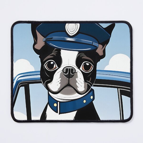 Item preview, Fearless Crime Fighting Police Boston Terriers designed and sold by Hall-O-Gram.