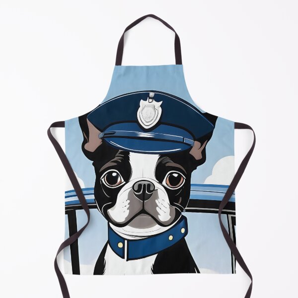 Item preview, Fearless Crime Fighting Police Boston Terriers designed and sold by Hall-O-Gram.