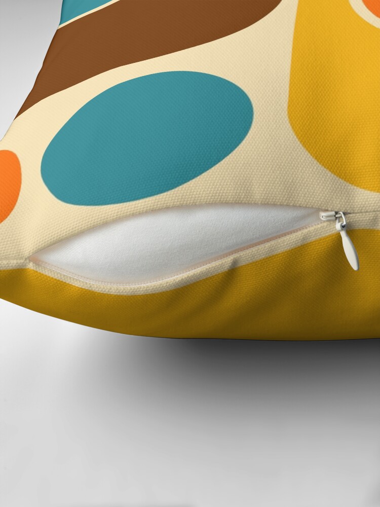 Thumbnail 2 of 4, Pillow, Striped Retro Geometric Design designed and sold by tonymagnerart.