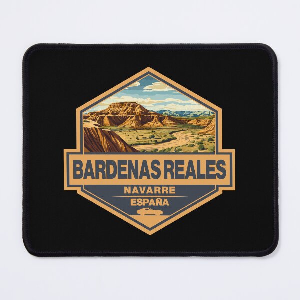 Item preview, Bardenas Reales Spain Travel Art Badge designed and sold by KrisSidDesigns.