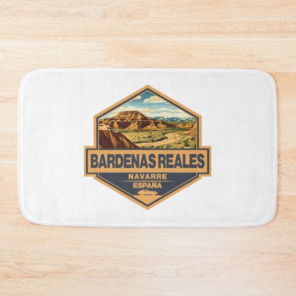 Item preview, Bardenas Reales Spain Travel Art Badge designed and sold by KrisSidDesigns.