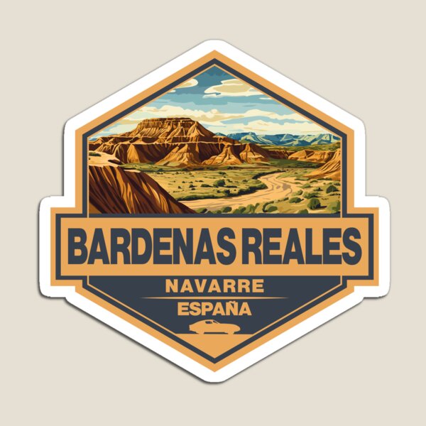 Item preview, Badge Art de voyage Bardenas Reales Espagne designed and sold by KrisSidDesigns.