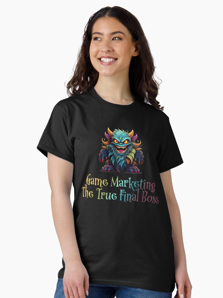 Thumbnail 2 of 7, Classic T-Shirt, Game Marketing The True Final Boss designed and sold by darkskygear.