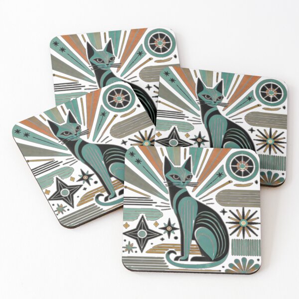 Item preview, Mid Century Cat Doodle designed and sold by JediKittenWars.