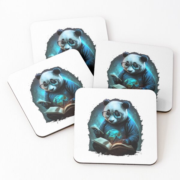 Item preview, Cool Panda Bear as a Bookworm designed and sold by MLArtifex.