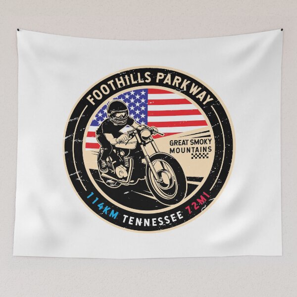 Item preview, Foothills Parkway | Tennessee | Motorcycle designed and sold by KrisSidDesigns.