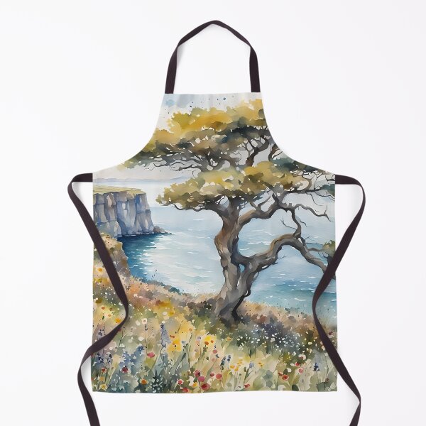 Item preview, Tree by the Sea with Wildflowers designed and sold by Country-Artist.