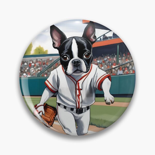 Item preview, Let's Play Ball, Man.... Baseball Boston Terriers designed and sold by Hall-O-Gram.
