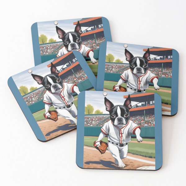 Item preview, Let's Play Ball, Man.... Baseball Boston Terriers designed and sold by Hall-O-Gram.