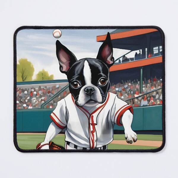 Item preview, Let's Play Ball, Man.... Baseball Boston Terriers designed and sold by Hall-O-Gram.