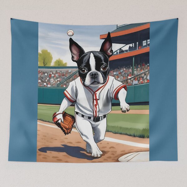Item preview, Let's Play Ball, Man.... Baseball Boston Terriers designed and sold by Hall-O-Gram.