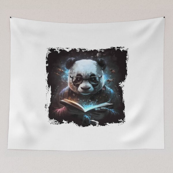 Item preview, Cool Panda Bear as a Bookworm designed and sold by MLArtifex.