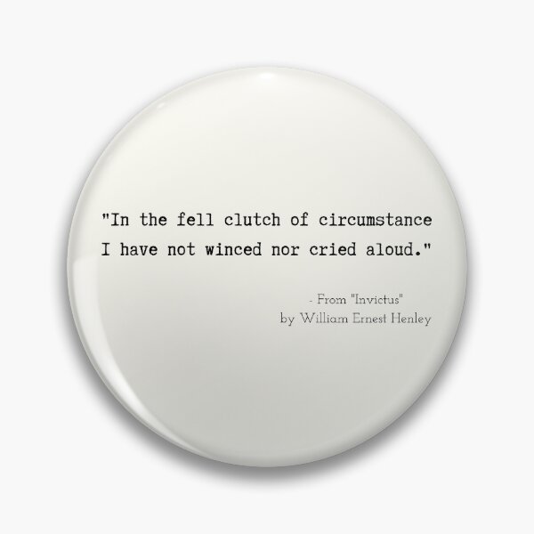 Item preview, A Motivational Poetic Quote from "Invictus" by William Ernest Henley designed and sold by Poemit.