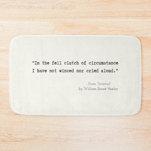 Item preview, A Motivational Poetic Quote from "Invictus" by William Ernest Henley designed and sold by Poemit.