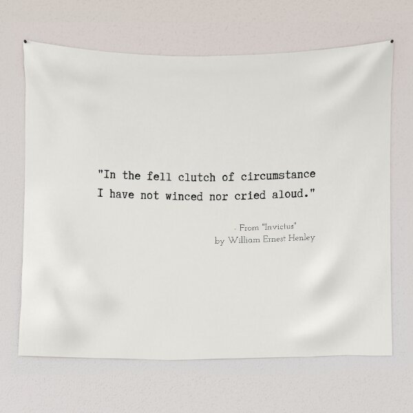 Item preview, A Motivational Poetic Quote from "Invictus" by William Ernest Henley designed and sold by Poemit.