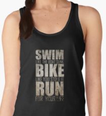 Triathlon - Swim, Bike, Run, Funny Triathlete Women's Tank Top
