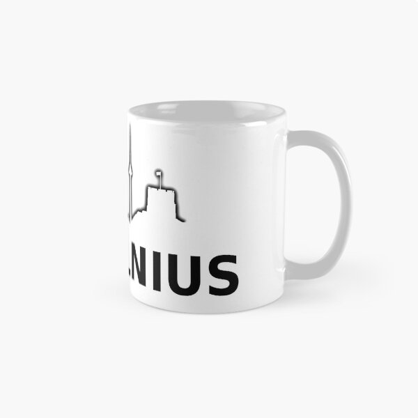 Item preview, Vilnius text- I LOVE VILNIUS with Vilnius city buildings drawing designed and sold by Vetagio.