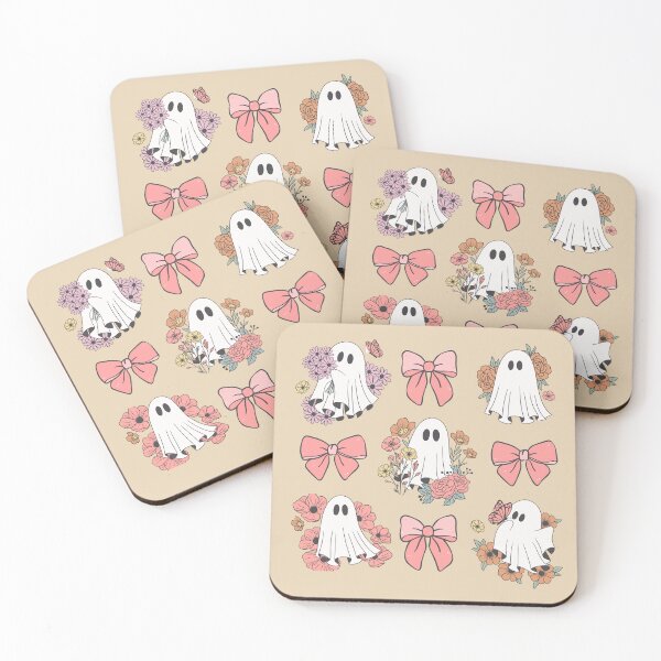Item preview, Coquette Halloween Ghosts , Pink Soft Girly Ghost , Fun Halloween Party  designed and sold by DevlynnDesigns.