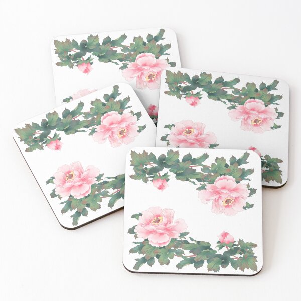 Item preview, Asian watercolor peonies 2 designed and sold by MariaPencilArt.