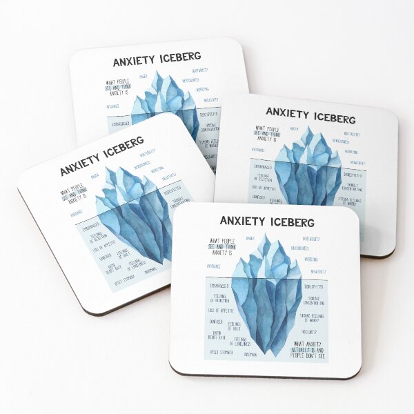 Item preview, Watercolor Anxiety Iceberg designed and sold by lightsaltdesign.