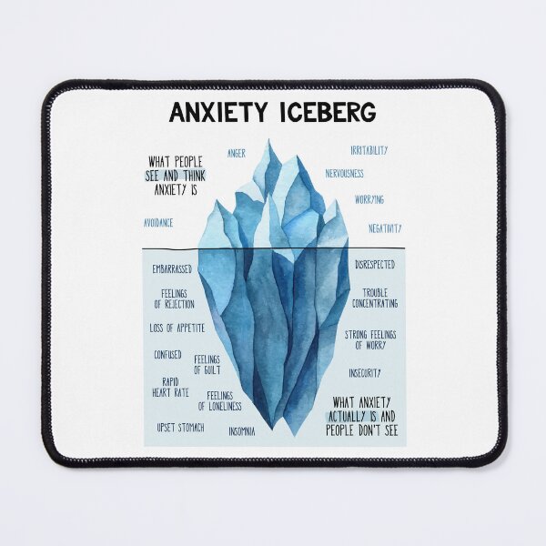 Item preview, Watercolor Anxiety Iceberg designed and sold by lightsaltdesign.