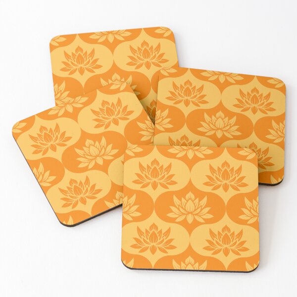 Item preview, Orange Lotus Flower Pattern designed and sold by SJ-Merch.