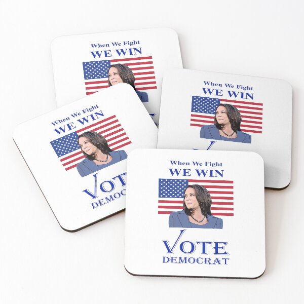 Item preview, Vote Democrat - Quote "When We Fight WE WIN" - Kamala Harris 2024 designed and sold by Robirk.