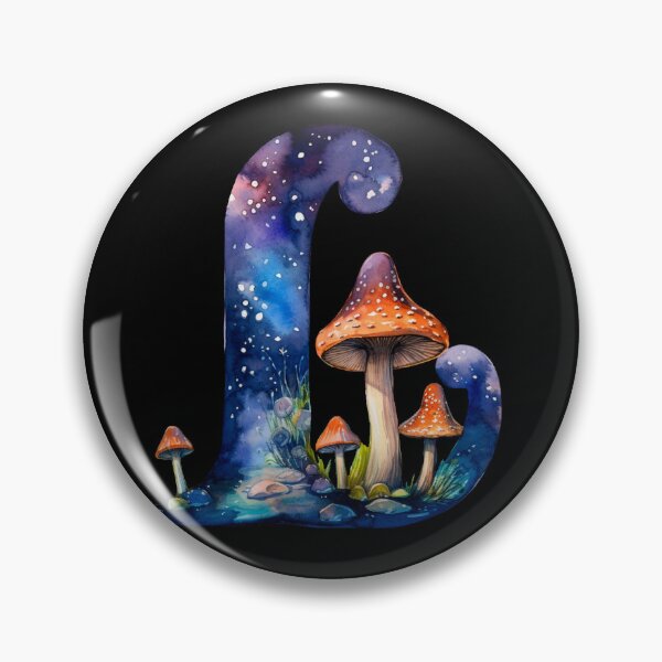 Item preview, Letter L Orange Mushrooms alphabet personal name Goblin fairytale aesthetic goblincore fairycore enchanted forest designed and sold by Fantasy Cache.