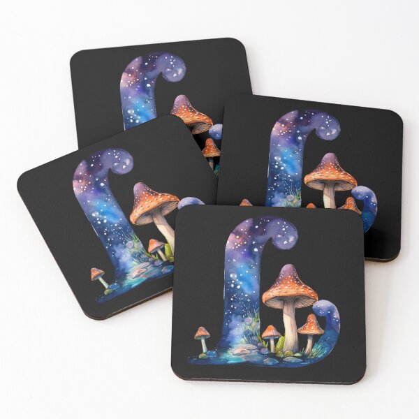Item preview, Letter L Orange Mushrooms alphabet personal name Goblin fairytale aesthetic goblincore fairycore enchanted forest designed and sold by Fantasy Cache.