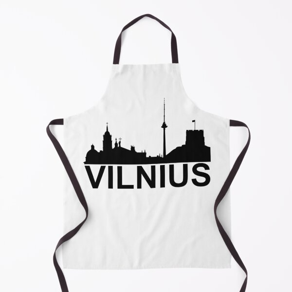 Item preview, "Vilnius" simple text with city buildings graphics designed and sold by Vetagio.