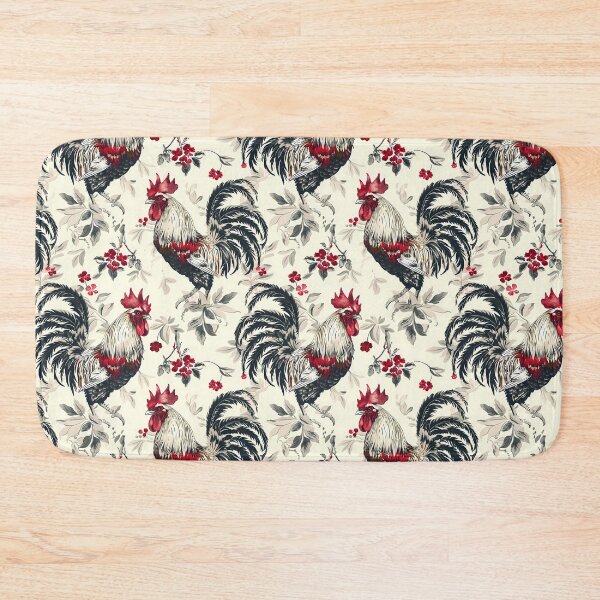Item preview, Vintage Red and Black Roosters designed and sold by ColorFlowArt.