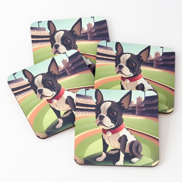 Item preview, Let's Play Ball, Man.... Baseball Boston Terriers designed and sold by Hall-O-Gram.
