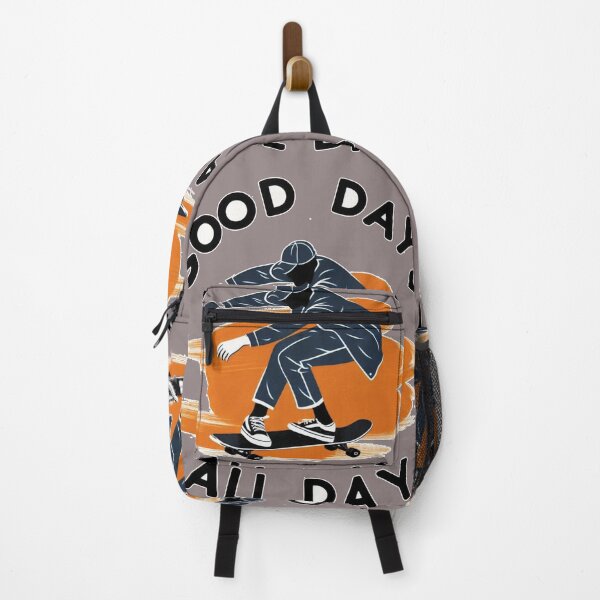 Item preview, Good Days All Day Mantra Quote , Cool Man Skateboard Navy Orange designed and sold by Nanthanon.