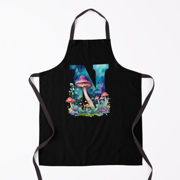 Item preview, Letter N Orange Mushrooms alphabet personal name Goblin fairytale aesthetic goblincore fairycore enchanted forest designed and sold by Fantasy Cache.