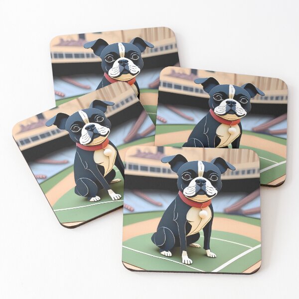 Item preview, Let's Play Ball, Man.... Baseball Boston Terriers designed and sold by Hall-O-Gram.