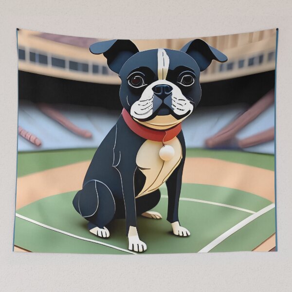 Item preview, Let's Play Ball, Man.... Baseball Boston Terriers designed and sold by Hall-O-Gram.